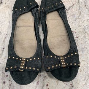 Gap shimmer and studded flats 8